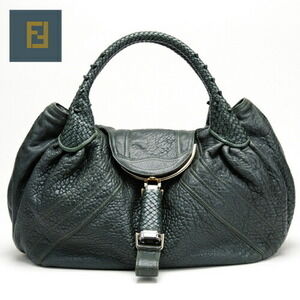 Fendi Spy Bag Tote Soft Leather Dark Green